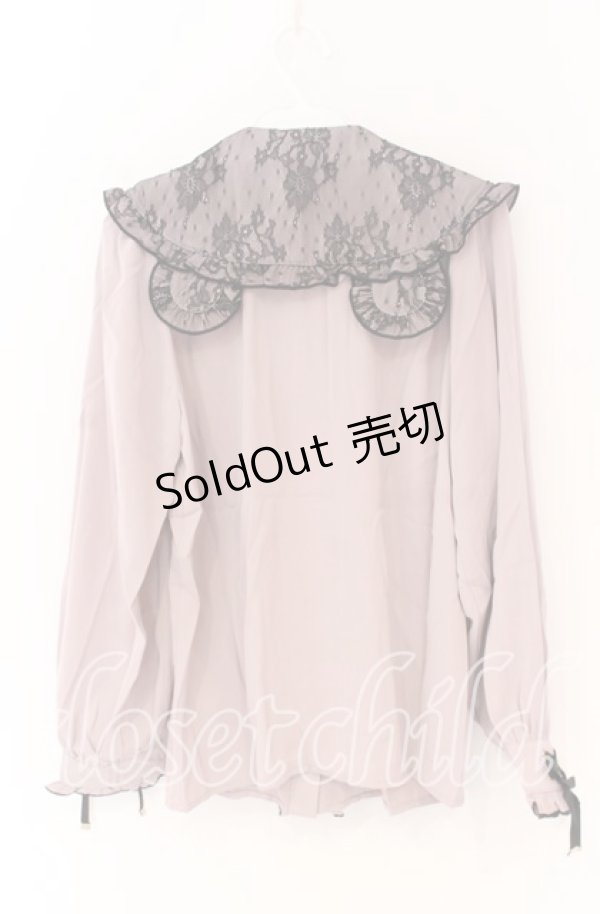 画像2: Rojita / くま耳ブラウス  ピンク×クロ O-25-12-02-1077-LO-BL-IG-OS (2)