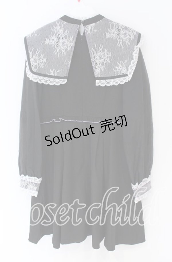 画像3: Rojita / 配色レースセーラーカラーワンピース  クロ×シロ O-25-12-02-1078-LO-OP-IG-OS (3)