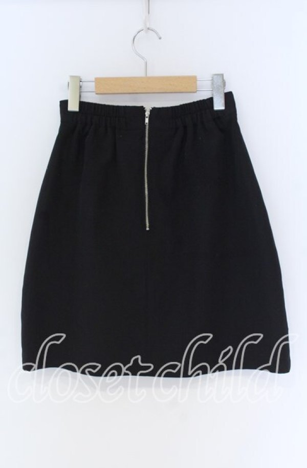 画像2: Ank Rouge / リボンフリル台形スカート  クロ O-25-12-02-1080-CA-SK-IG-ZT0115L (2)