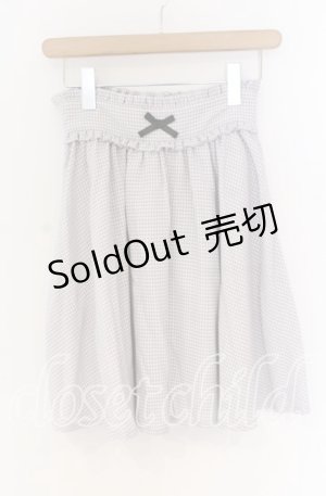画像: Ank Rouge / ギンガムチェックフレアーミニスカート  グレー O-25-12-02-1084-CA-SK-IG-ZT372