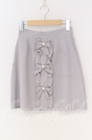 画像: Ank Rouge / リボンフリル台形スカート  ラベンダー O-25-12-02-1086-CA-SK-IG-OS