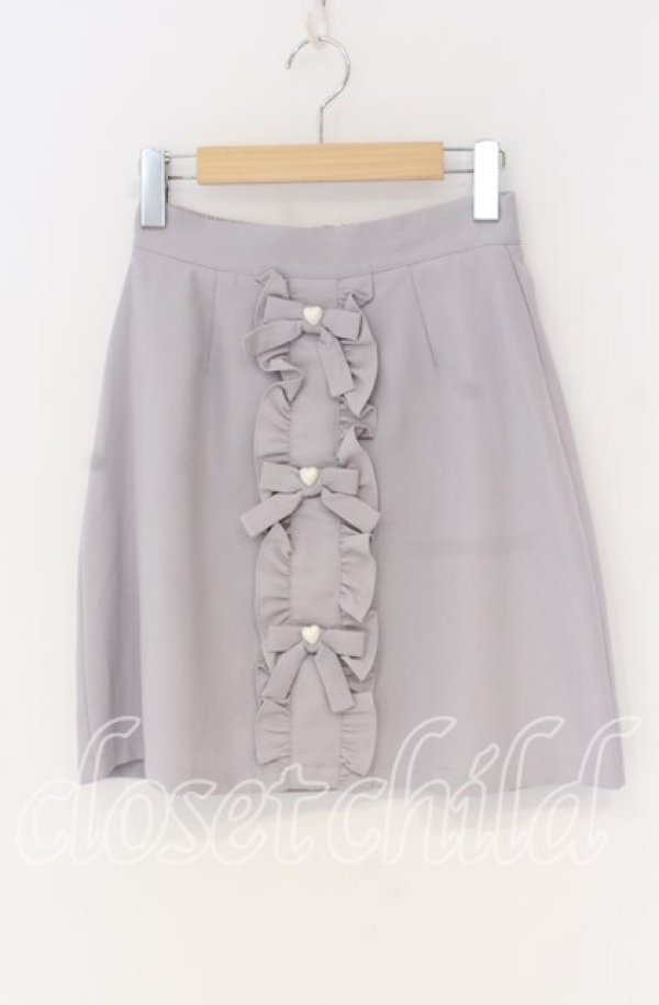 画像1: Ank Rouge / リボンフリル台形スカート  ラベンダー O-25-12-02-1086-CA-SK-IG-ZT372 (1)