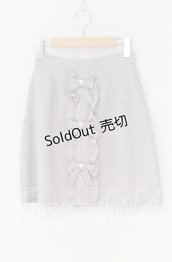 画像1: Ank Rouge / リボンフリル台形スカート  ラベンダー O-25-12-02-1086-CA-SK-IG-ZT372 (1)