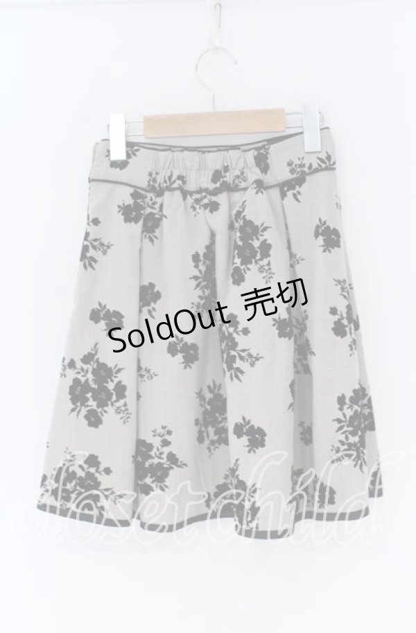 画像2: evelyn / パイピングフロッキースカート  ベージュ O-25-12-02-1087-LO-SK-IG-OS (2)