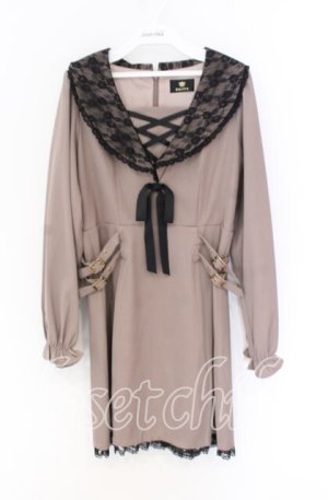 画像: Rojita / 衿レースWベルトワンピース  ピンク O-25-12-02-1012-LO-OP-IG-OS