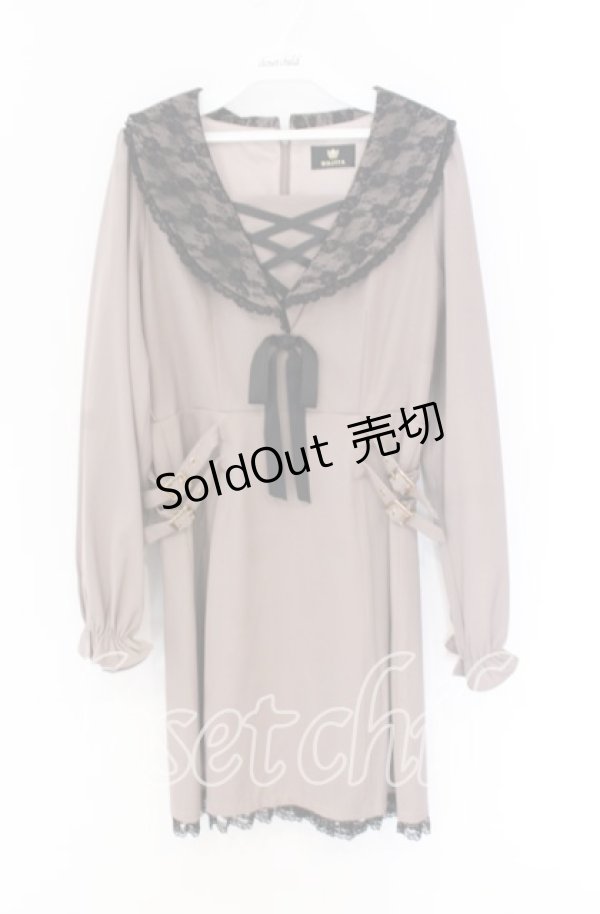 画像1: Rojita / 衿レースWベルトワンピース  ピンク O-25-12-02-1012-LO-OP-IG-OS (1)