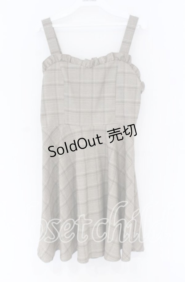 画像1: evelyn / グレンチェックジャンパースカート  ブラウン O-25-12-02-1013-LO-OP-IG-OS (1)