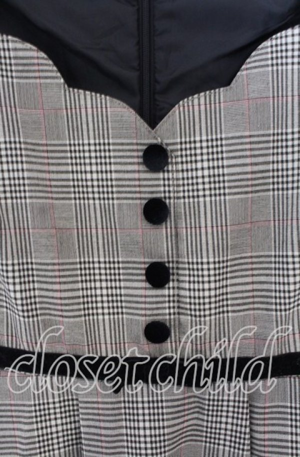 画像2: Ank Rouge / デコルテスカラップジャンパースカート  グレー O-25-12-02-1015-CA-OP-IG-ZT468 (2)