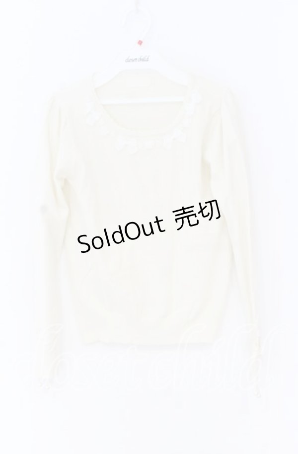 画像1: LODISPOTTO / リボンビジュー配色ニット  アイボリー O-25-12-02-1020-LO-TO-IG-OS (1)