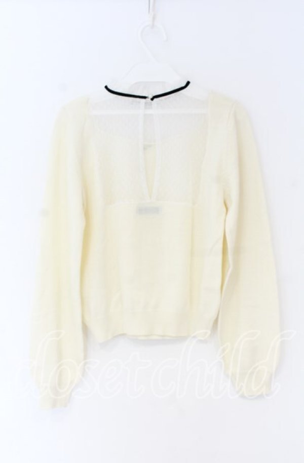 画像3: Ank Rouge / プチローズチュール切り替えニット  アイボリー O-25-12-02-1021-CA-TO-IG-ZT372 (3)