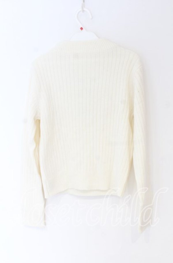 画像3: Ank Rouge / ベロアリボンニット  オフ×クロ O-25-12-02-1022-CA-TO-IG-ZT458 (3)