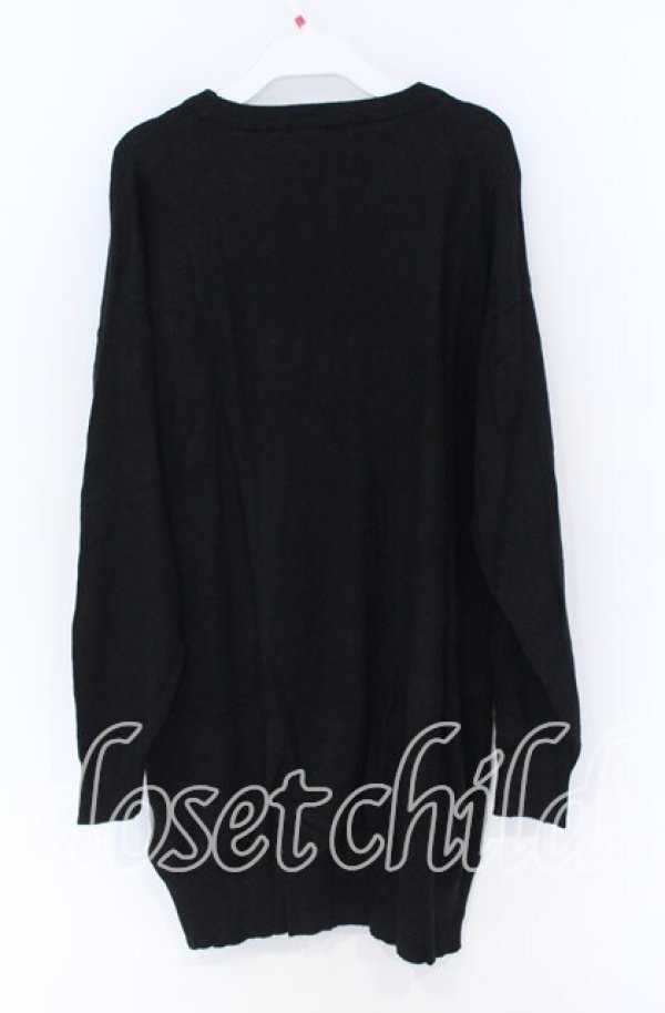 画像3: Honey Cinnamon / うさぎハートはしごリボンニット  クロ O-25-12-02-1025-LO-TO-IG-OS (3)