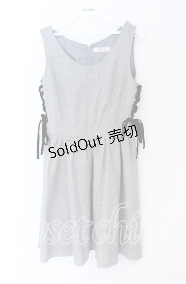 画像1: Ank Rouge / ハートアロー刺繍サイドスピンドルワンピース  グレー O-25-12-02-1030-CA-OP-IG-OS (1)