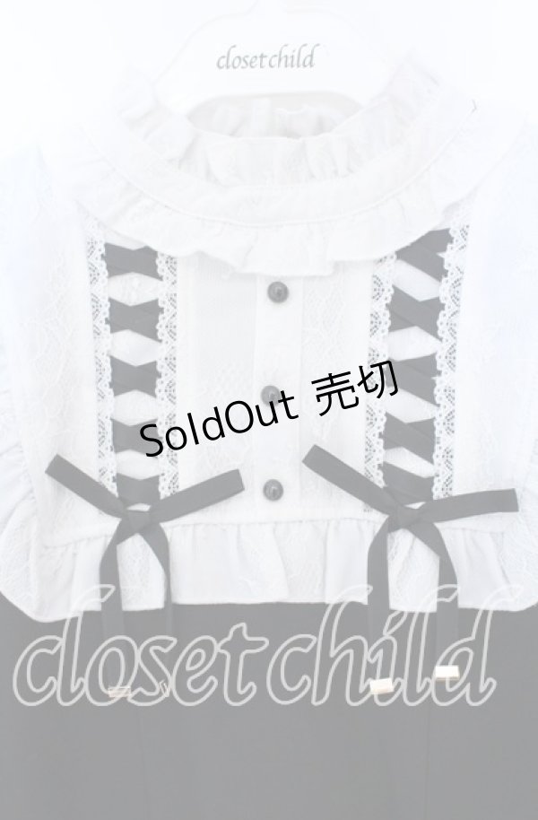 画像2: Rojita / Wレースアップワンピース  クロ×シロ O-25-12-02-1033-LO-OP-IG-OS (2)