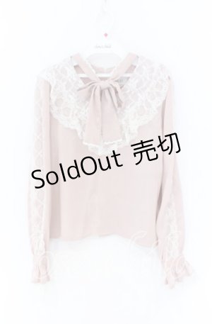 画像: Bubbles / チョーカー風ボウタイブラウス  ピンク O-25-12-02-1034-CA-BL-IG-OS