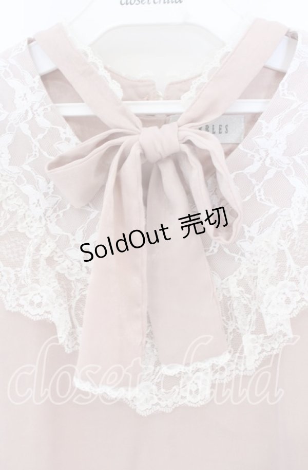 画像2: Bubbles / チョーカー風ボウタイブラウス  ピンク O-25-12-02-1034-CA-BL-IG-OS (2)