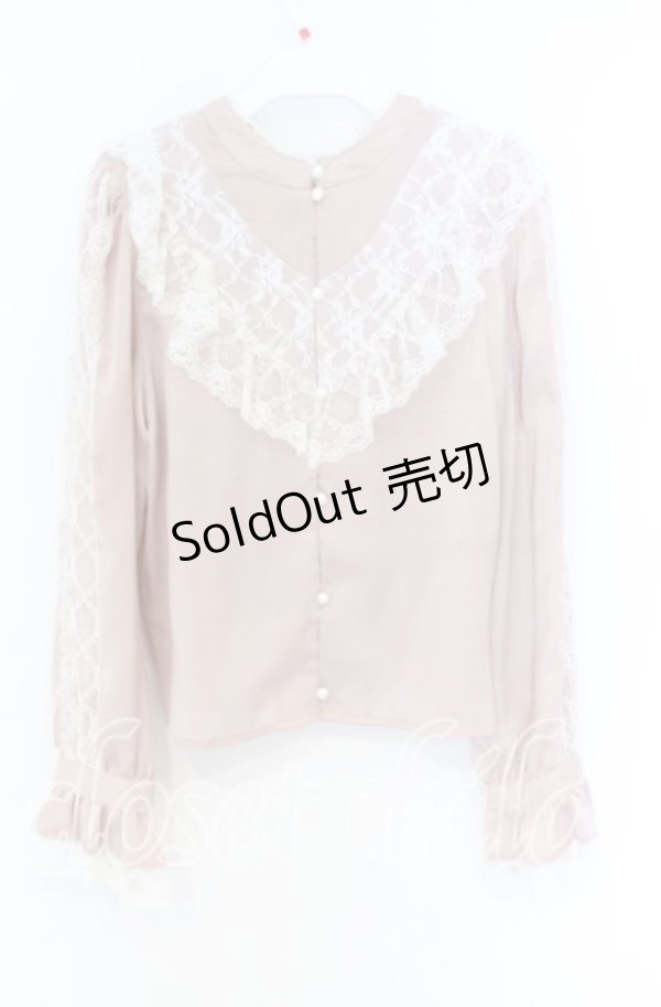 画像3: Bubbles / チョーカー風ボウタイブラウス  ピンク O-25-12-02-1034-CA-BL-IG-OS (3)