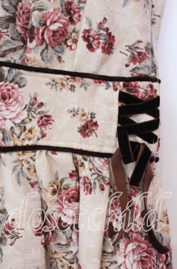 画像2: axes femme POETIQUE / ローズブーケ柄ワンピース Ｍ アイボリー O-25-12-02-001-AX-OP-IG-OS (2)