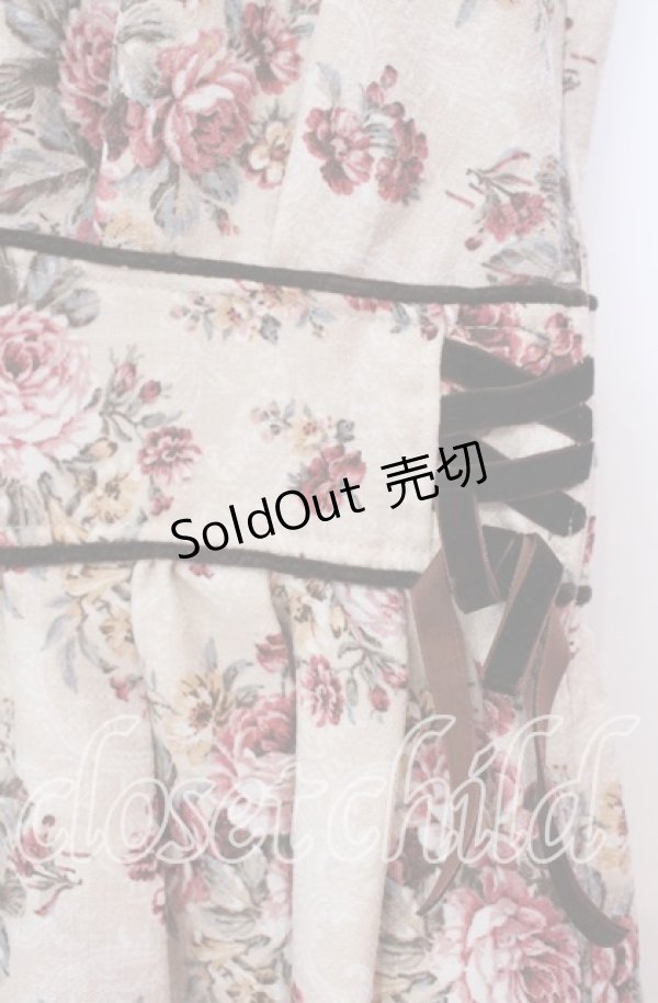 画像2: axes femme POETIQUE / ローズブーケ柄ワンピース Ｍ アイボリー O-25-12-02-001-AX-OP-IG-OS (2)