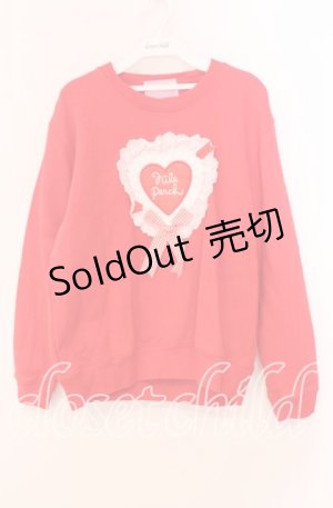 画像: Nile Perch / フリルワッペントレーナー  アカ O-25-12-02-007-LO-TO-IG-OS