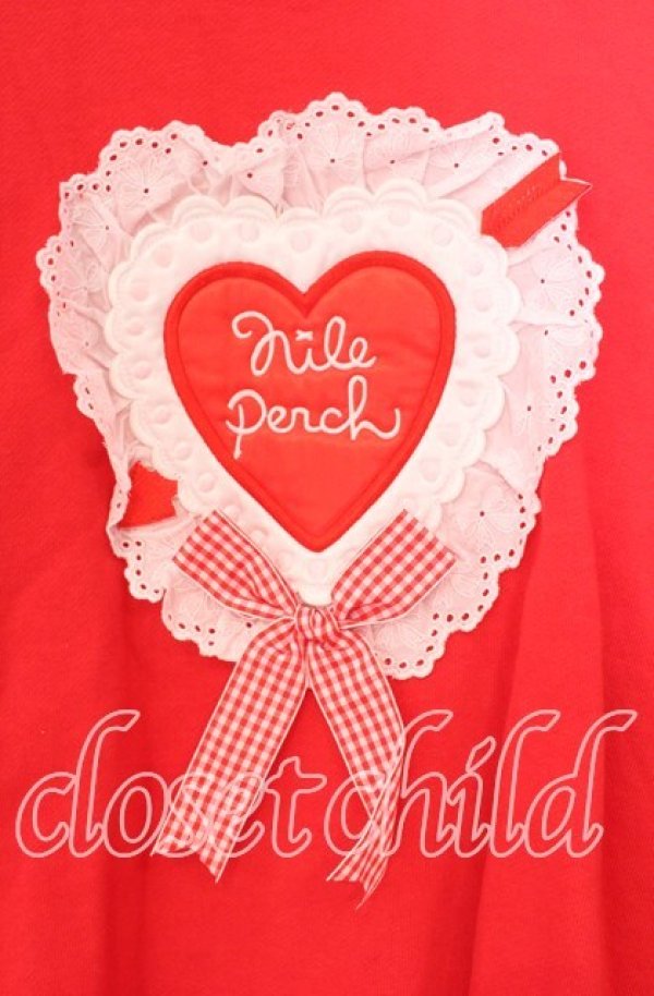 画像2: Nile Perch / フリルワッペントレーナー  アカ O-25-12-02-007-LO-TO-IG-OS (2)