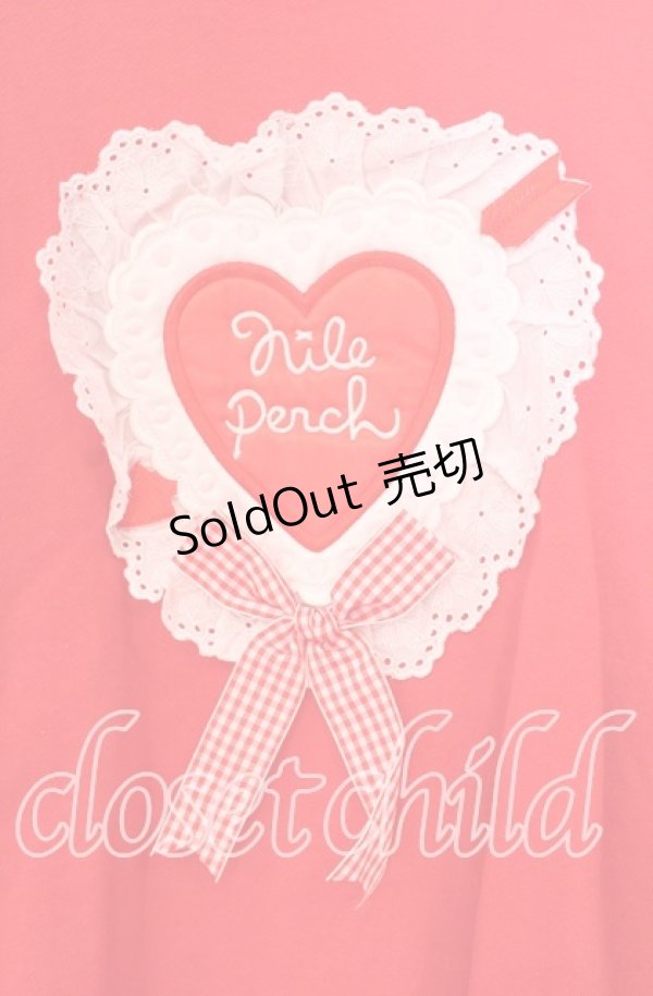 画像2: Nile Perch / フリルワッペントレーナー  アカ O-25-12-02-007-LO-TO-IG-OS (2)