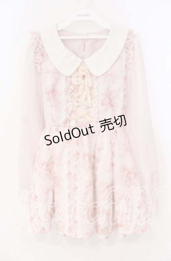 画像1: LIZ LISA / リボン柄トップス 0 ピンク O-25-12-02-063-LO-TO-OW-OS (1)