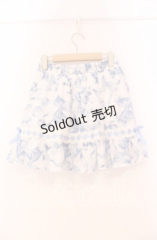 画像3: LIZ LISA / リボン柄スカパン 0 ブルー O-25-12-02-067-LO-SK-OW-OS (3)