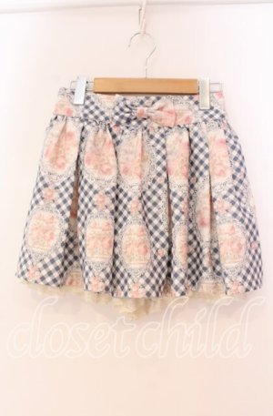 画像: LIZ LISA / フラワーフレーム柄スカパン 0 ブルー O-25-12-02-068-LO-SK-OW-OS