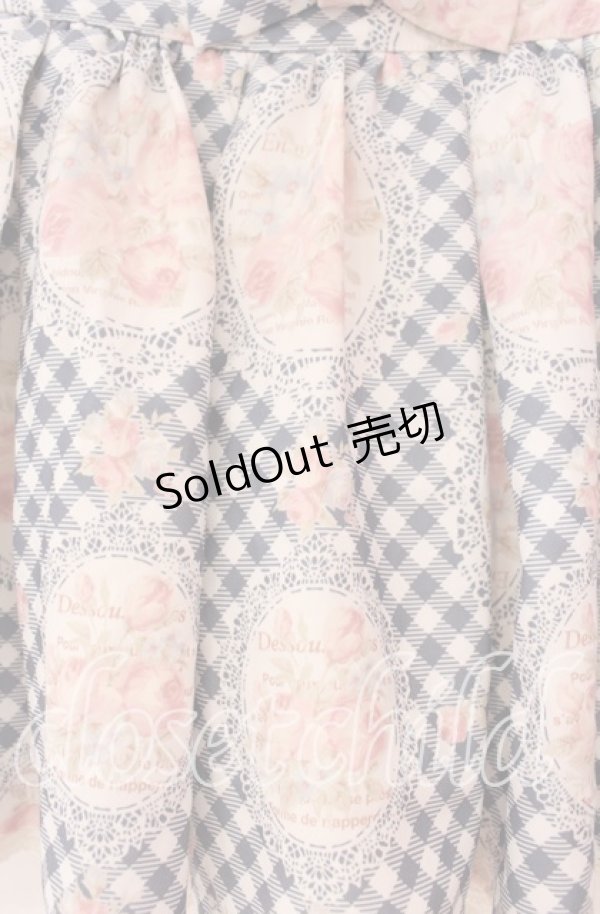 画像2: LIZ LISA / フラワーフレーム柄スカパン 0 ブルー O-25-12-02-068-LO-SK-OW-OS (2)