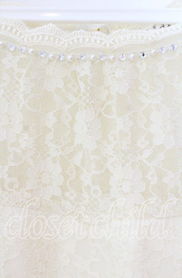 画像2: axes femme / 総レースビスチェ切替プルオーバー  アイボリー O-25-12-02-008-AX-TO-IG-OS (2)