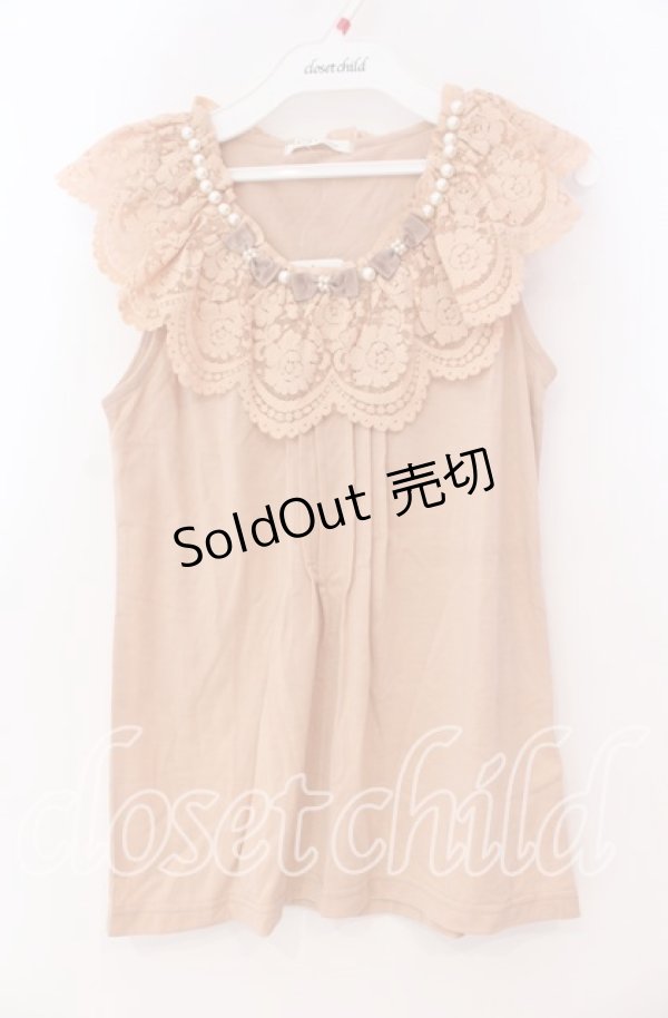 画像1: axes femme / フリル襟タンクトップ M ピンク O-25-12-02-074-AX-TO-OW-OS (1)