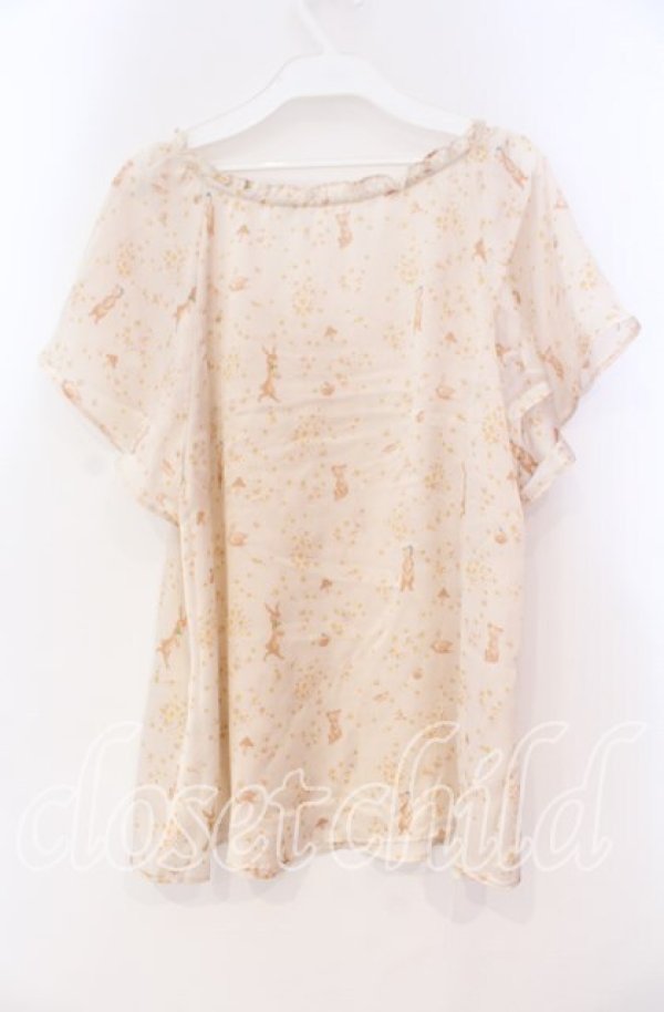 画像3: Franche Lippee / 動物柄サテンチュニック M キナリ O-25-12-02-075-LO-TO-OW-OS (3)