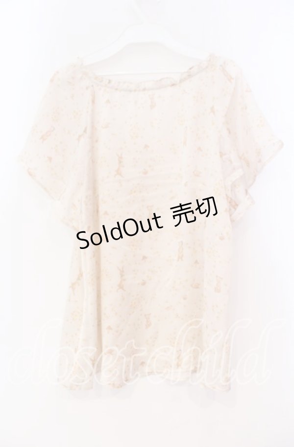 画像3: Franche Lippee / 動物柄サテンチュニック M キナリ O-25-12-02-075-LO-TO-OW-ZT1205A (3)