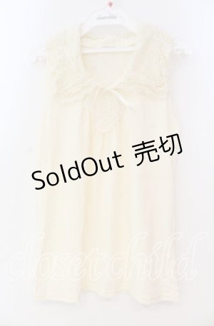 画像: axes femme / 襟付きノースリーブトップス M キナリ O-25-12-02-076-AX-TO-OW-OS