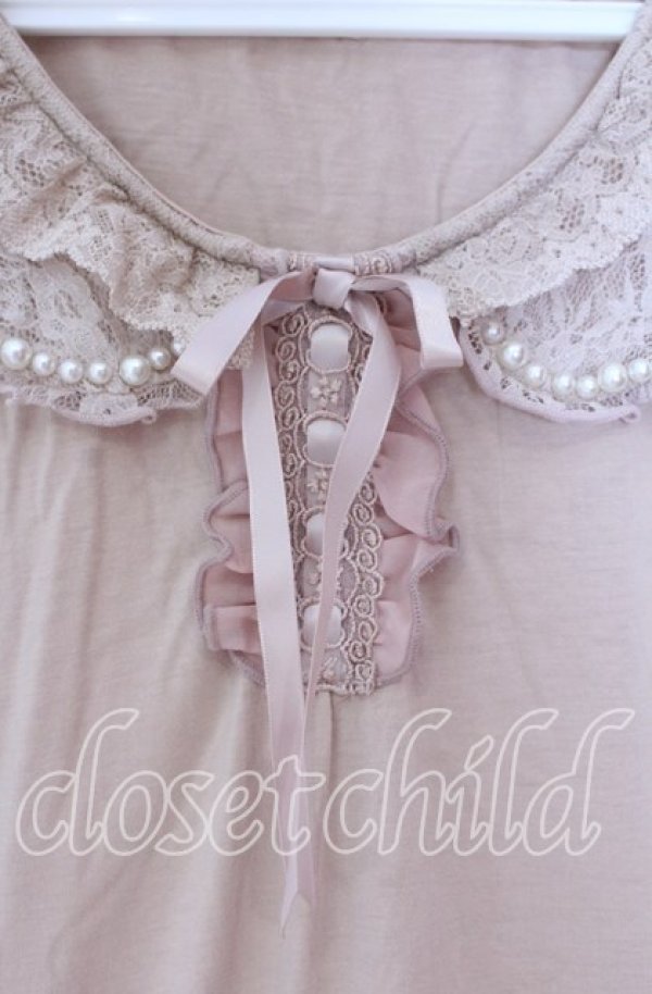 画像2: axes femme / パールトリミング襟付きタンク M ピンク O-25-12-02-077-AX-TO-OW-OS (2)