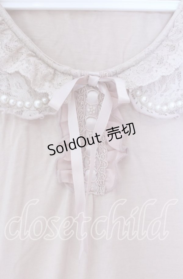 画像2: axes femme / パールトリミング襟付きタンク M ピンク O-25-12-02-077-AX-TO-OW-OS (2)