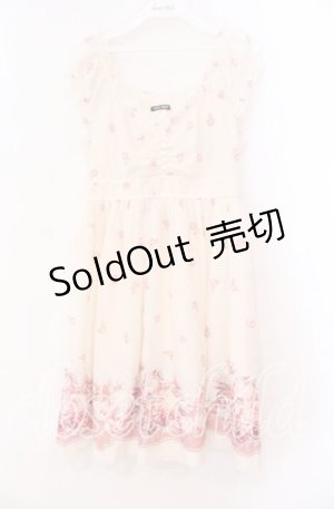 画像: L'EST ROSE / 花柄シフォンワンピース 2 アイボリー O-25-12-02-009-LO-OP-IG-ZT537