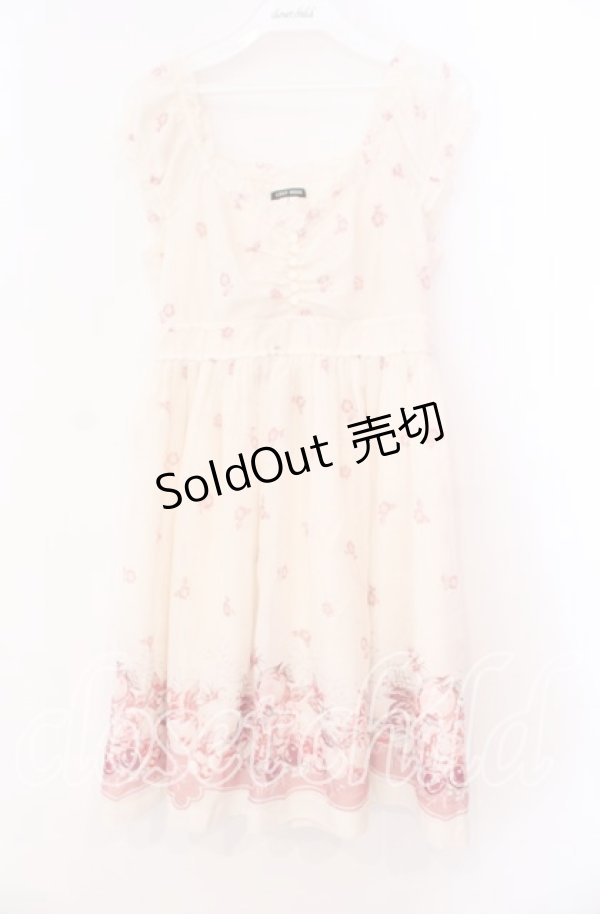 画像1: L'EST ROSE / 花柄シフォンワンピース 2 アイボリー O-25-12-02-009-LO-OP-IG-ZT537 (1)