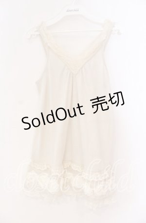 画像: axes femme / 裾バラモチーフタンク M キナリ O-25-12-02-082-AX-TO-OW-OS