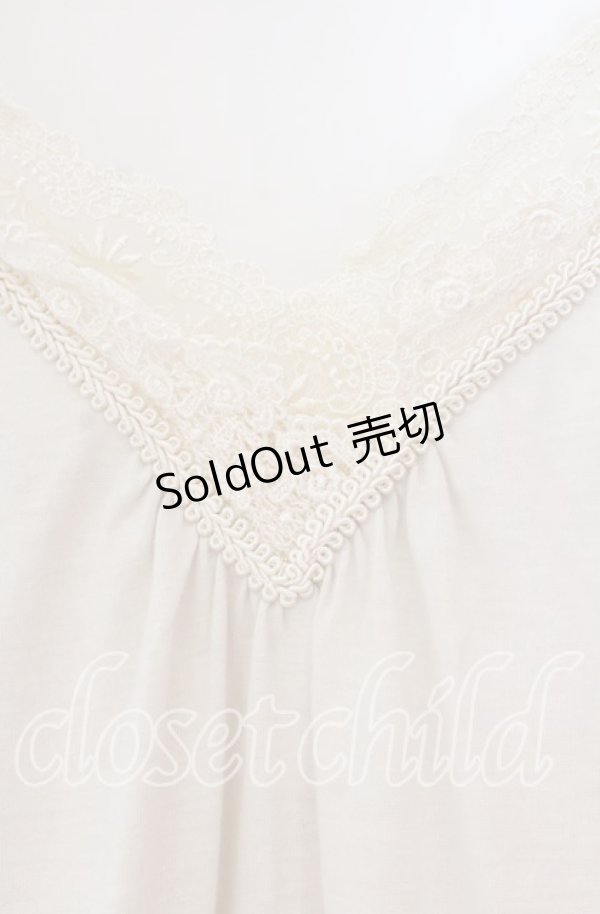 画像2: axes femme / 裾バラモチーフタンク M キナリ O-25-12-02-082-AX-TO-OW-OS (2)