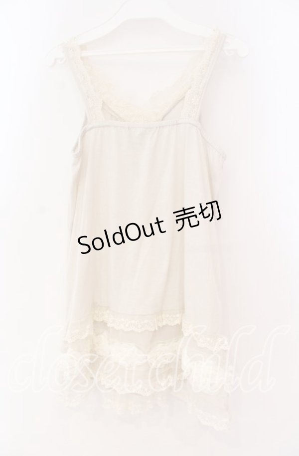 画像3: axes femme / 裾バラモチーフタンク M キナリ O-25-12-02-082-AX-TO-OW-OS (3)