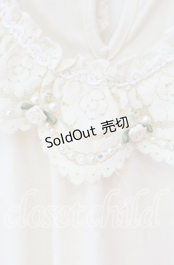 画像2: axes femme / バラ付レース襟タンク M キナリ O-25-12-02-084-AX-TO-OW-OS (2)