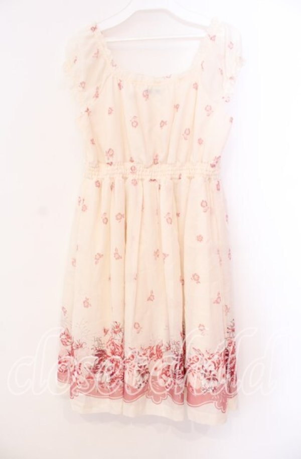 画像3: L'EST ROSE / 花柄シフォンワンピース 2 アイボリー O-25-12-02-009-LO-OP-IG-ZT0115L (3)