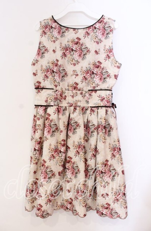 画像3: axes femme POETIQUE / ローズブーケ柄ワンピース Ｍ アイボリー O-25-12-02-001-AX-OP-IG-OS (3)