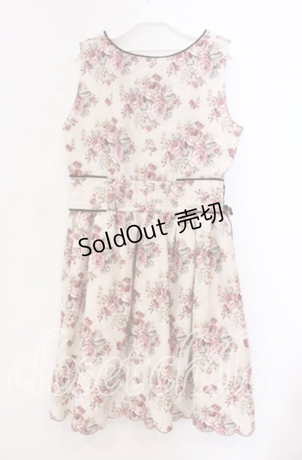 画像3: axes femme POETIQUE / ローズブーケ柄ワンピース Ｍ アイボリー O-25-12-02-001-AX-OP-IG-OS (3)