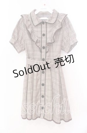 画像: LIZ LISA / グレンチェックワンピース  ブラウン O-25-12-02-011-LO-OP-IG-OS