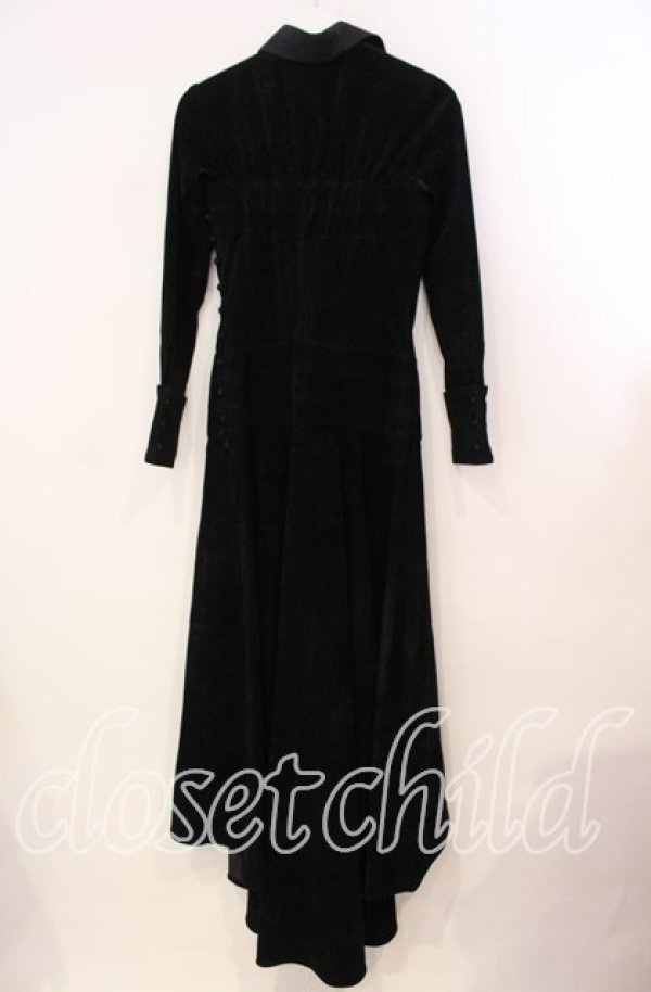 画像3: alice auaa / 04A/W【personality cult 個人崇拝 ID】別珍コートワンピース 4 ブラック O-25-12-02-013-AA-OP-OW-OS (3)