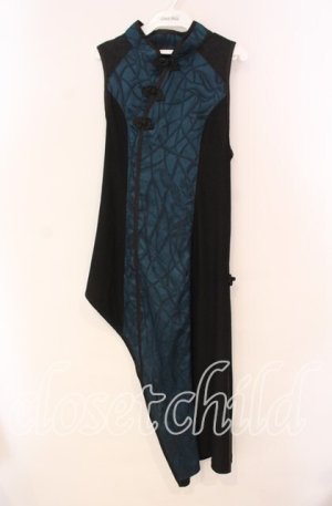 画像: Qutie Frash / チャイナチュニック  ターコイズブルー O-25-12-02-017-QU-OP-IG-OS