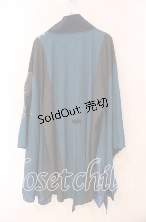 画像4: Qutie Frash / ロング着物カーデ  ブルー O-25-12-02-021-QU-JA-IG-OS (4)